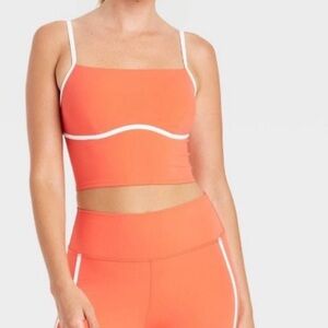 NWOT Women's Piped Cropped
Support Tank top
JoyLab™ Coral Red  XS